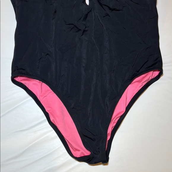Victoria’s Secret Pink One-Piece Swimsuit Tie-Up Front Size Large - Picture 2 of 7